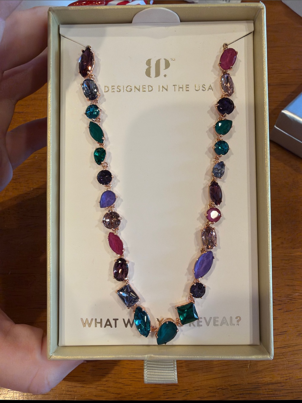 Multicolor Crystal Statement Necklace Holiday Jewel Candy